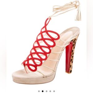 Christian Louboutin Salsbourg 120 Suede Slingback Sandals
